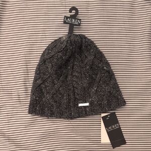 Lauren Ralph Lauren Gray Knit Beanie